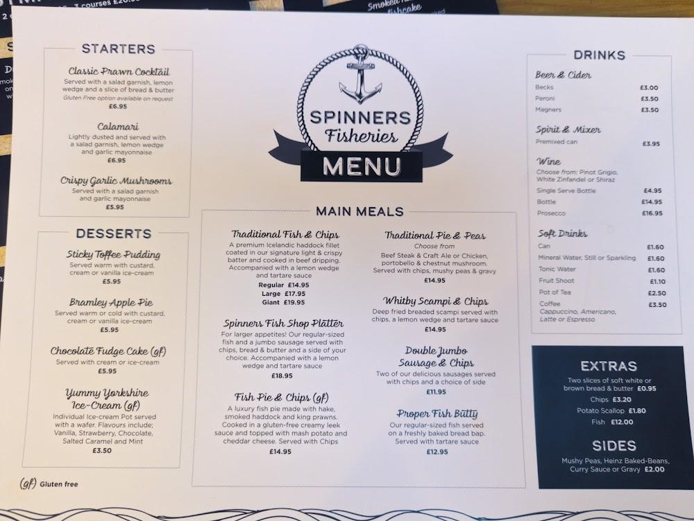 Spinners Fisheries Menu - 4